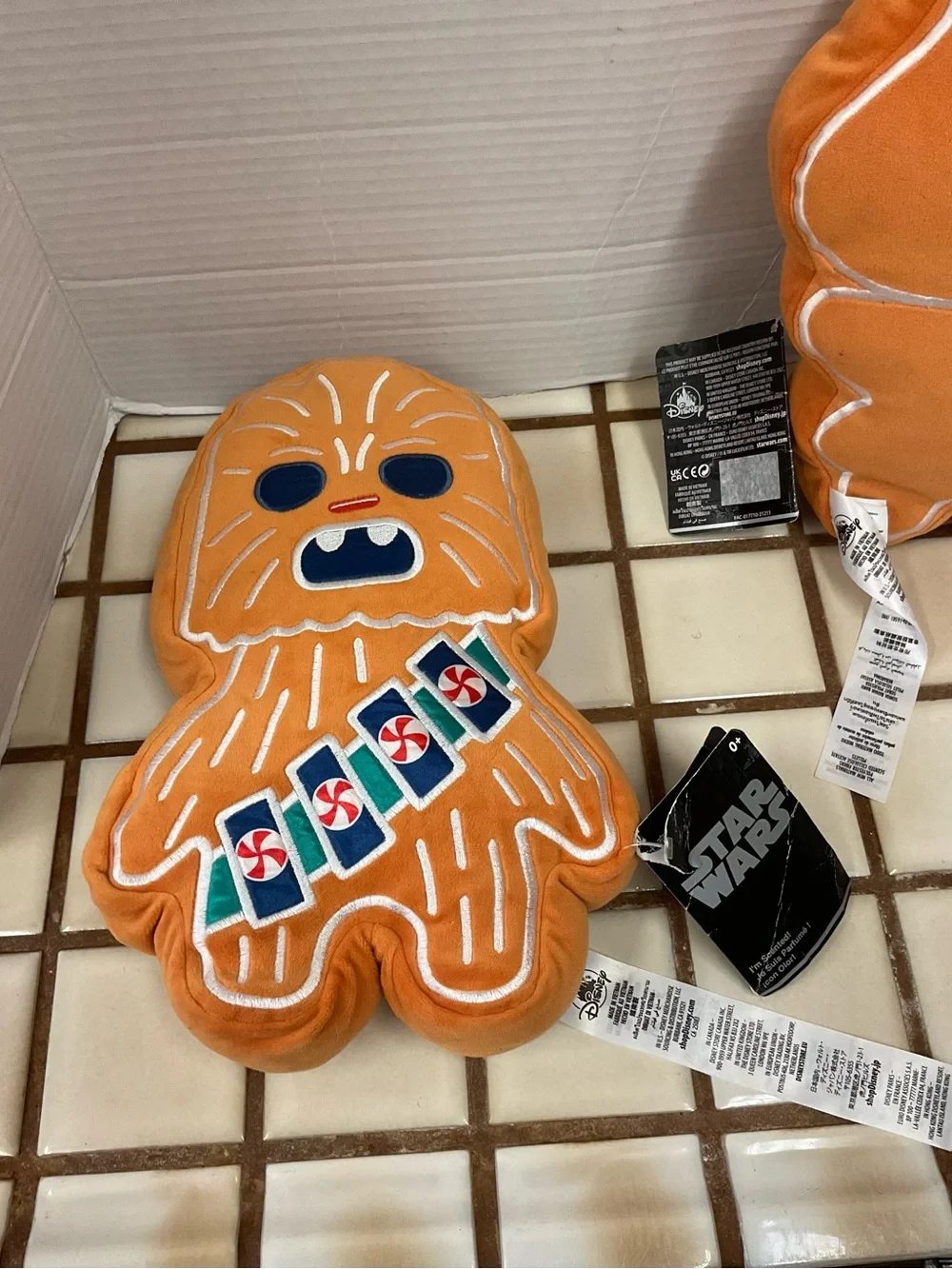 Star Wars Gingerbread Chewbacca & Darth Vader Plush Duo - Orange